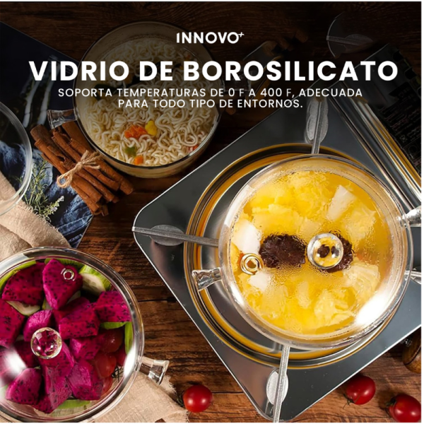 OLLA VIDRIO TEMPLADO 1500 ML