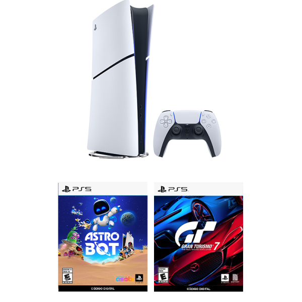 PS5 SLIM DIGITAL 825GB 2 JUEGOS + CONTROL